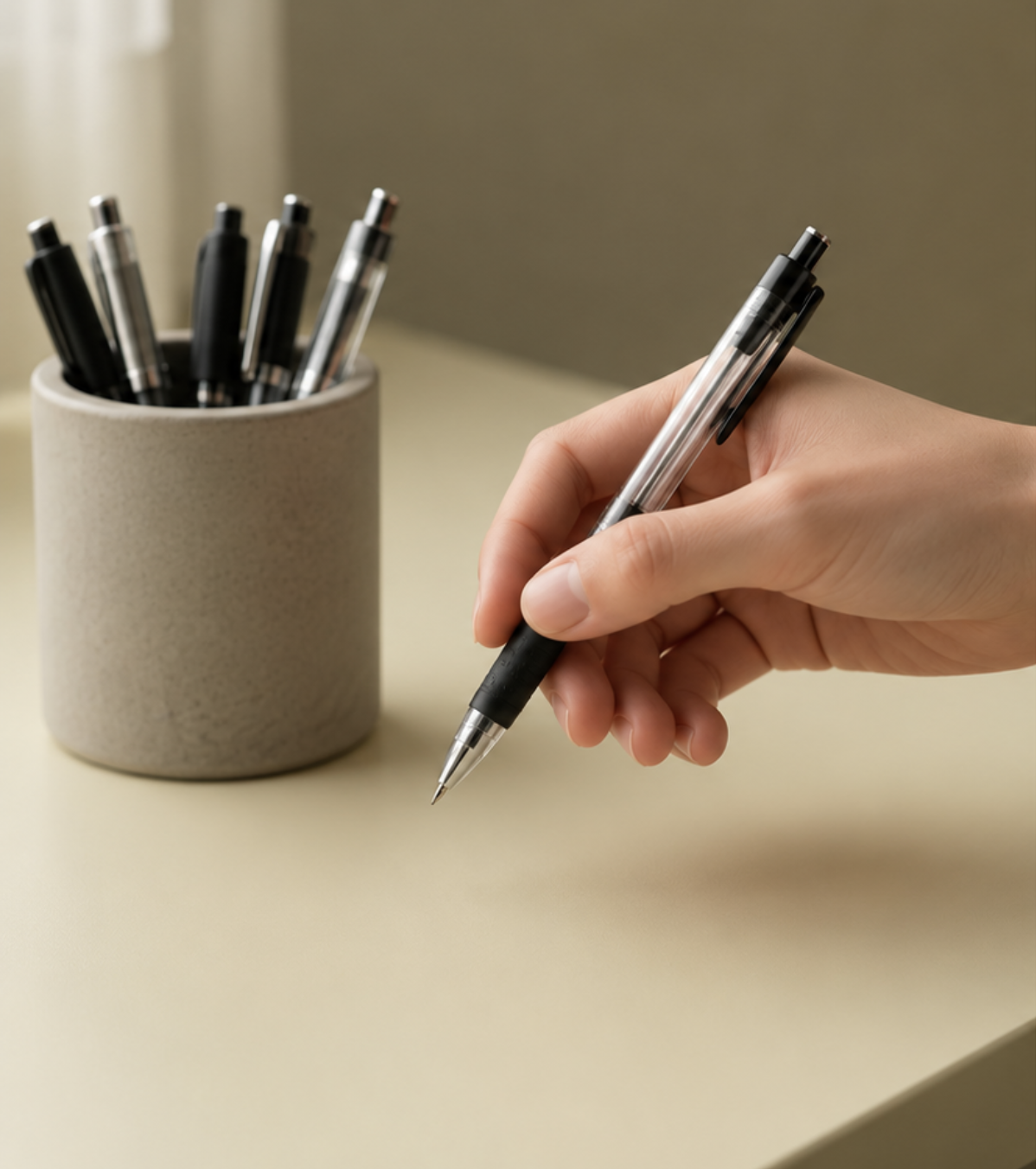 Chercher un stylo pour écrire la date