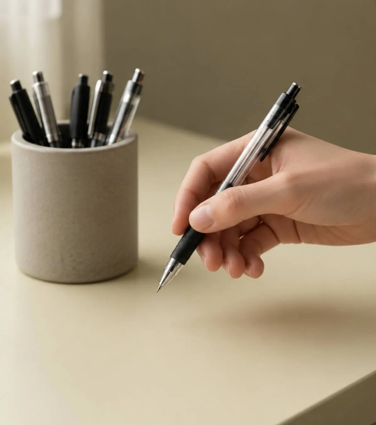 Chercher un stylo pour écrire la date